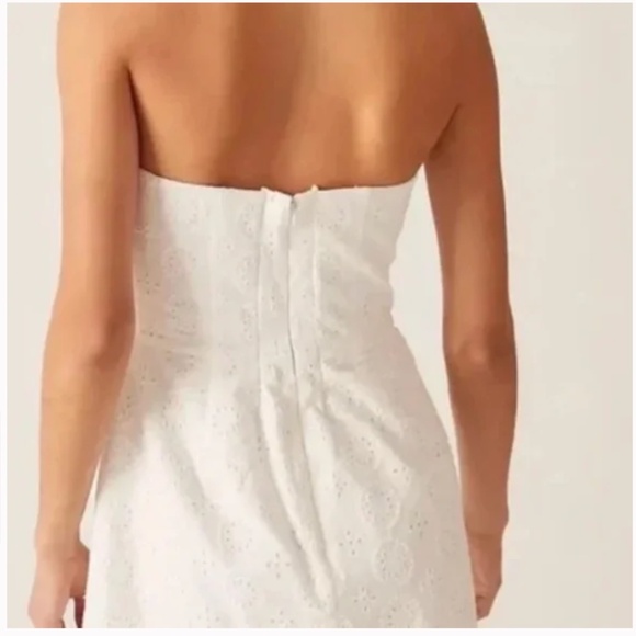 Hutch Eyelet Bow Tie Hipster Lace Romantic Party Elegant Chic Glam Mini Dress - Picture 4 of 9